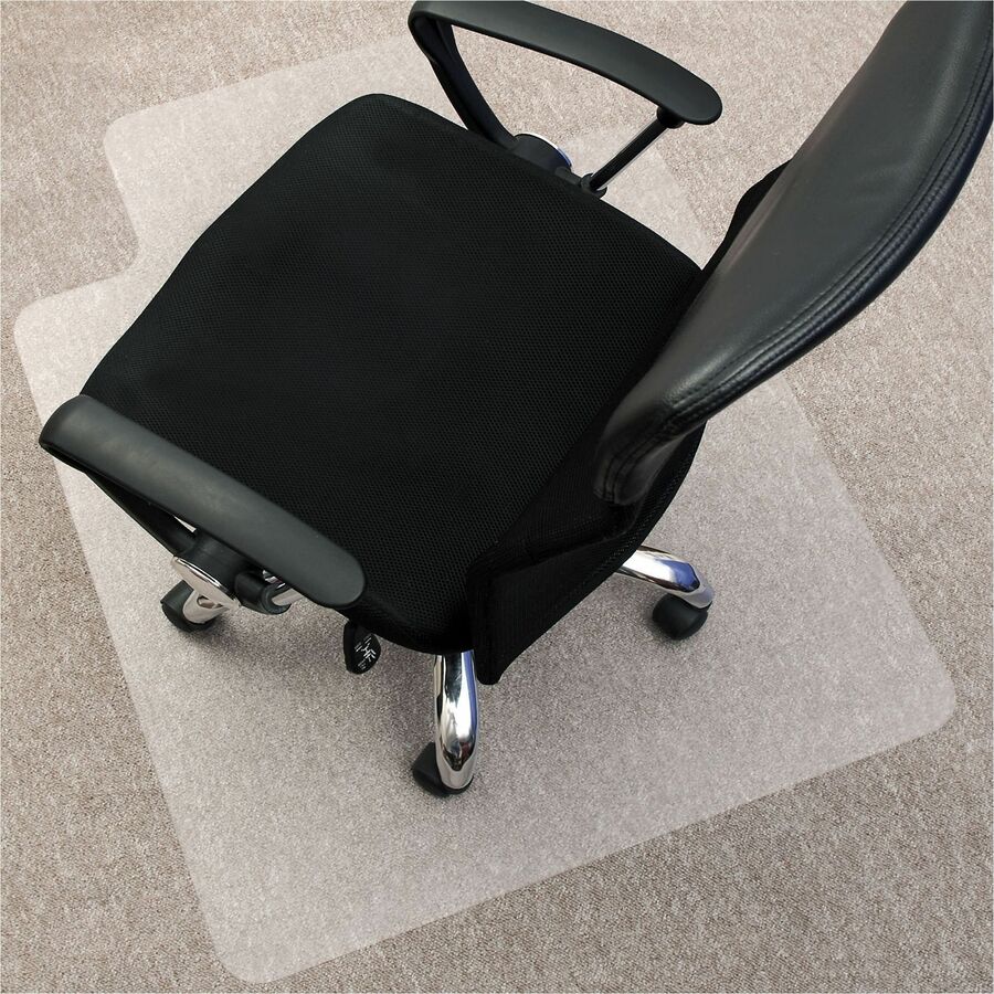 Lorell Lipped Chair Mat for Low-Pile Carpet - 36" x 48" - Carpeted Floor - 36" Width x 48" Depth x 0.086" Thickness - 1