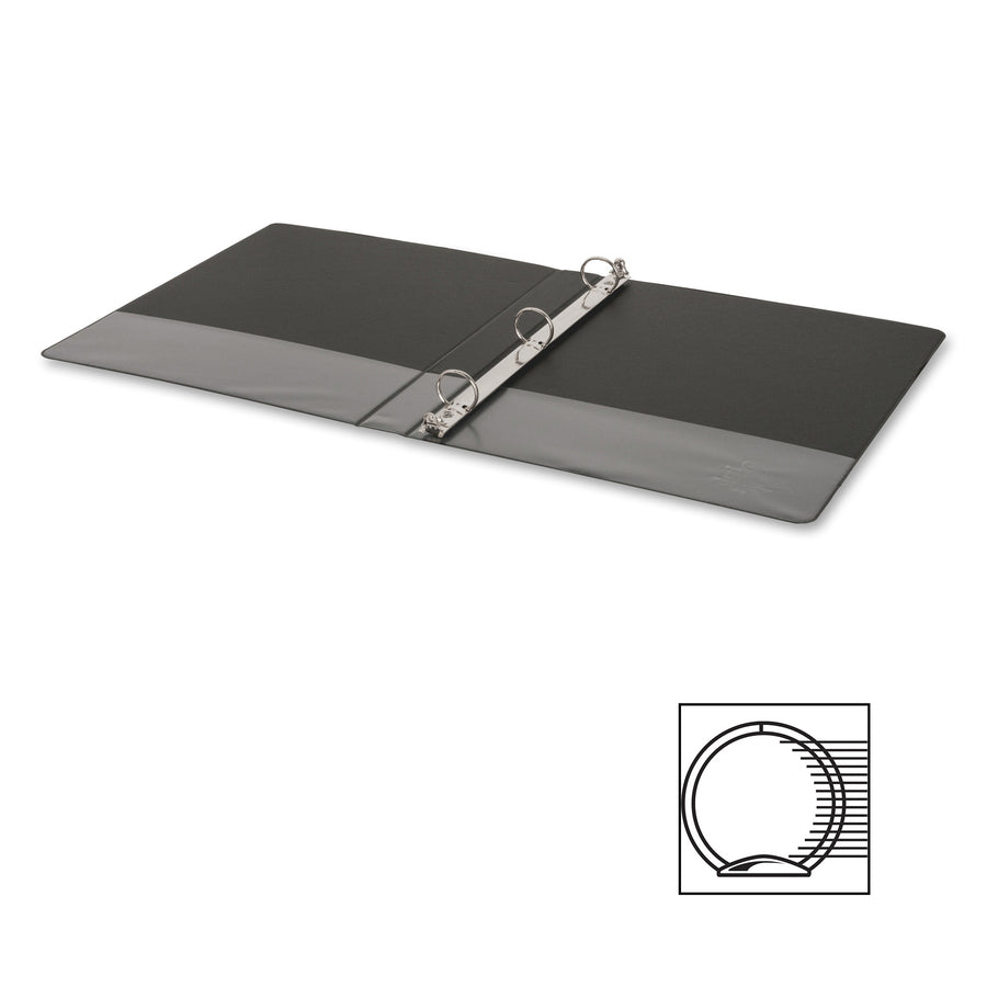 Business Source Basic Round-ring Binder - 1" Binder Capacity - Letter - 8 1/2" x 11" Sheet Size - 3 Ring - Fastener: Rou