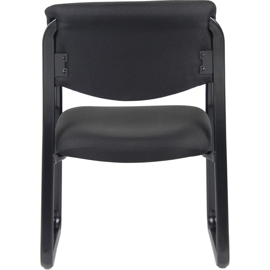 Boss Guest Chair - Black Seat Color - Fabric Seat Material - Black Frame Color - Metal Frame Material - Sled Base - 1 Ea