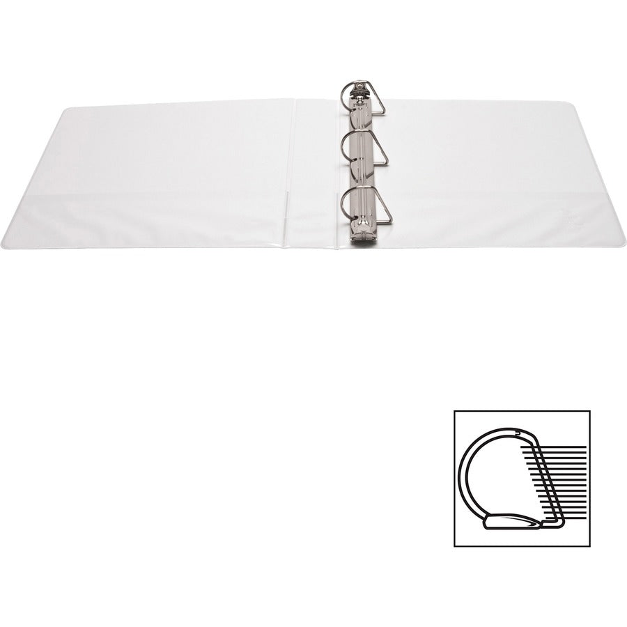 Business Source Basic D-Ring View Binder - 1 1/2" Binder Capacity - Letter - 8 1/2" x 11" Sheet Size - 375 Sheet Capacit