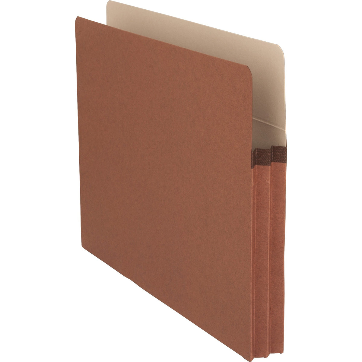 Business Source Straight Tab Cut Letter Recycled File Pocket - 8 1/2" x 11" - 1 3/4" Expansion - Redrope - Redrope - 25