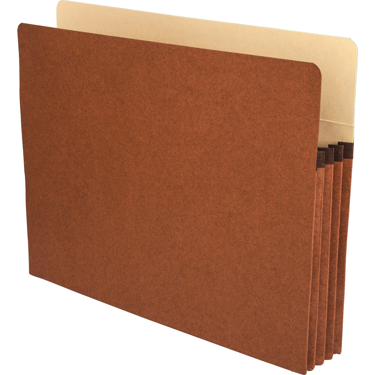 Business Source Straight Tab Cut Letter Recycled File Pocket - 8 1/2" x 11" - 3 1/2" Expansion - Redrope - Redrope - 25