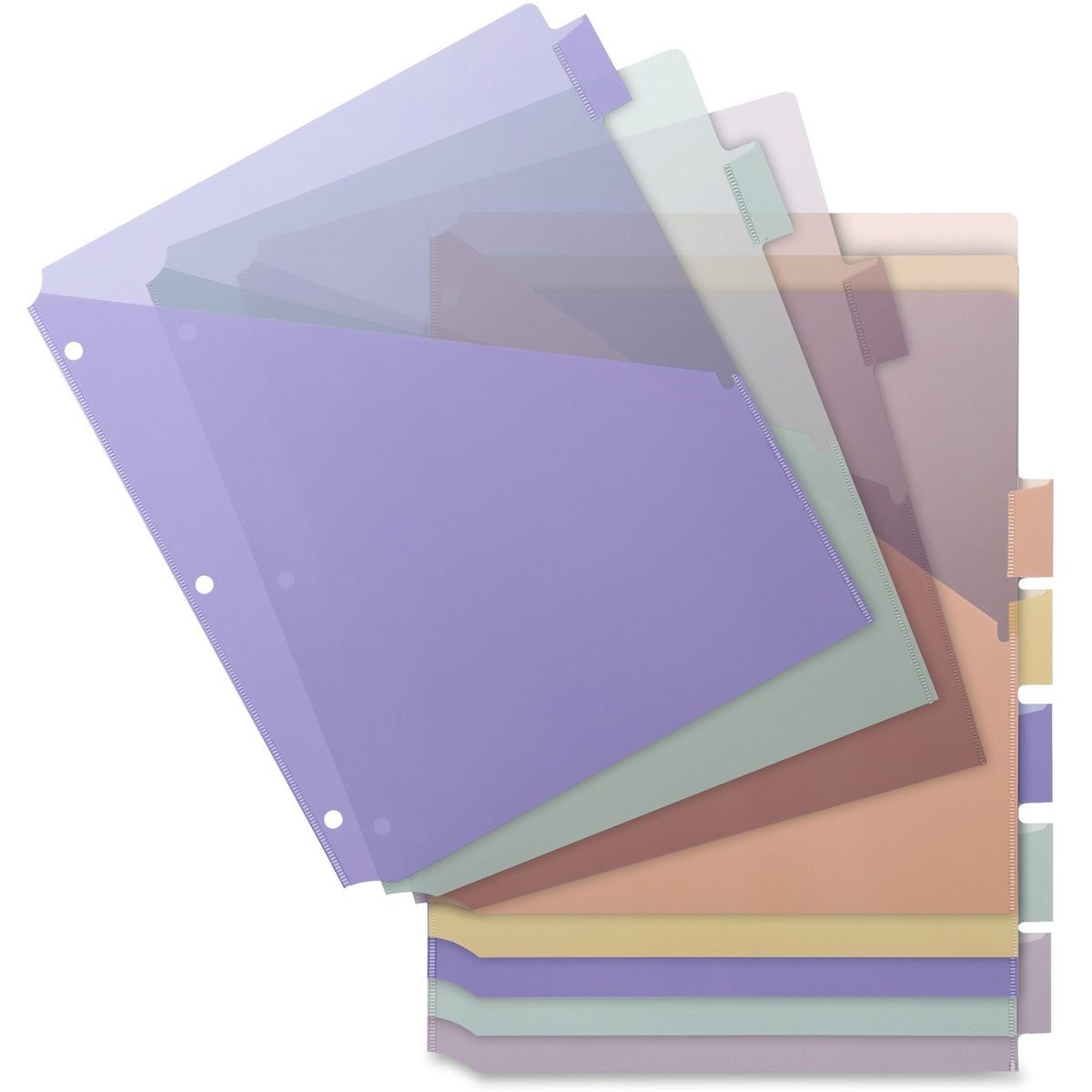Business Source Pocket Index Dividers - 8 Print-on Tab(s) - 8.5" Divider Width x 11" Divider Length - Letter - Plastic D