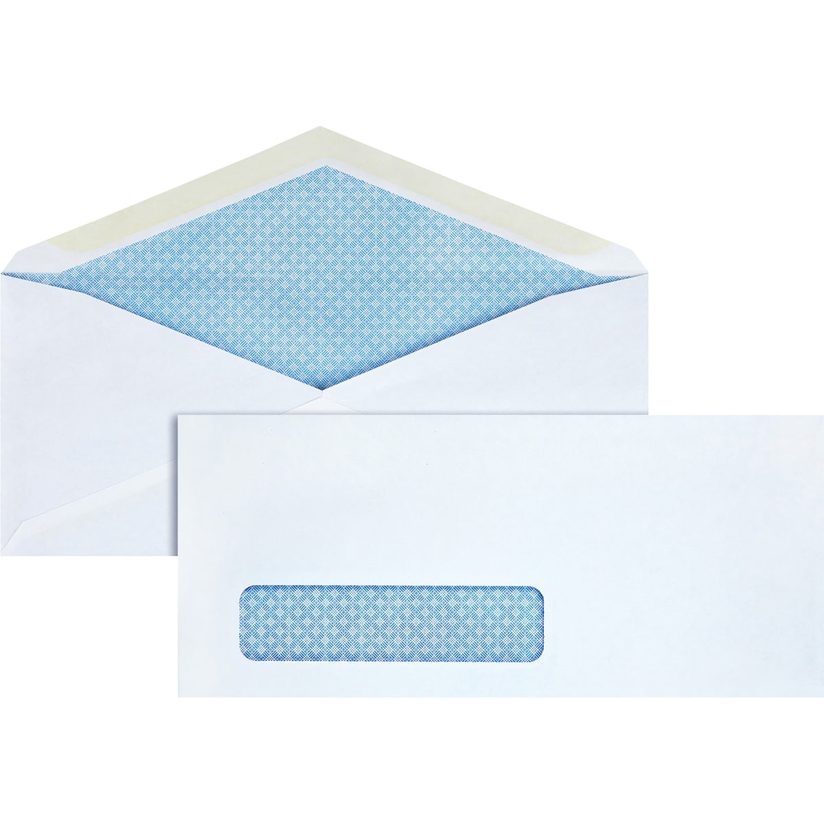 Business Source No. 10 Tinted Diagonal Seam Window Envelopes - Security - #10 - 9 1/2" Width x 4 1/8" Length - 24 lb - G