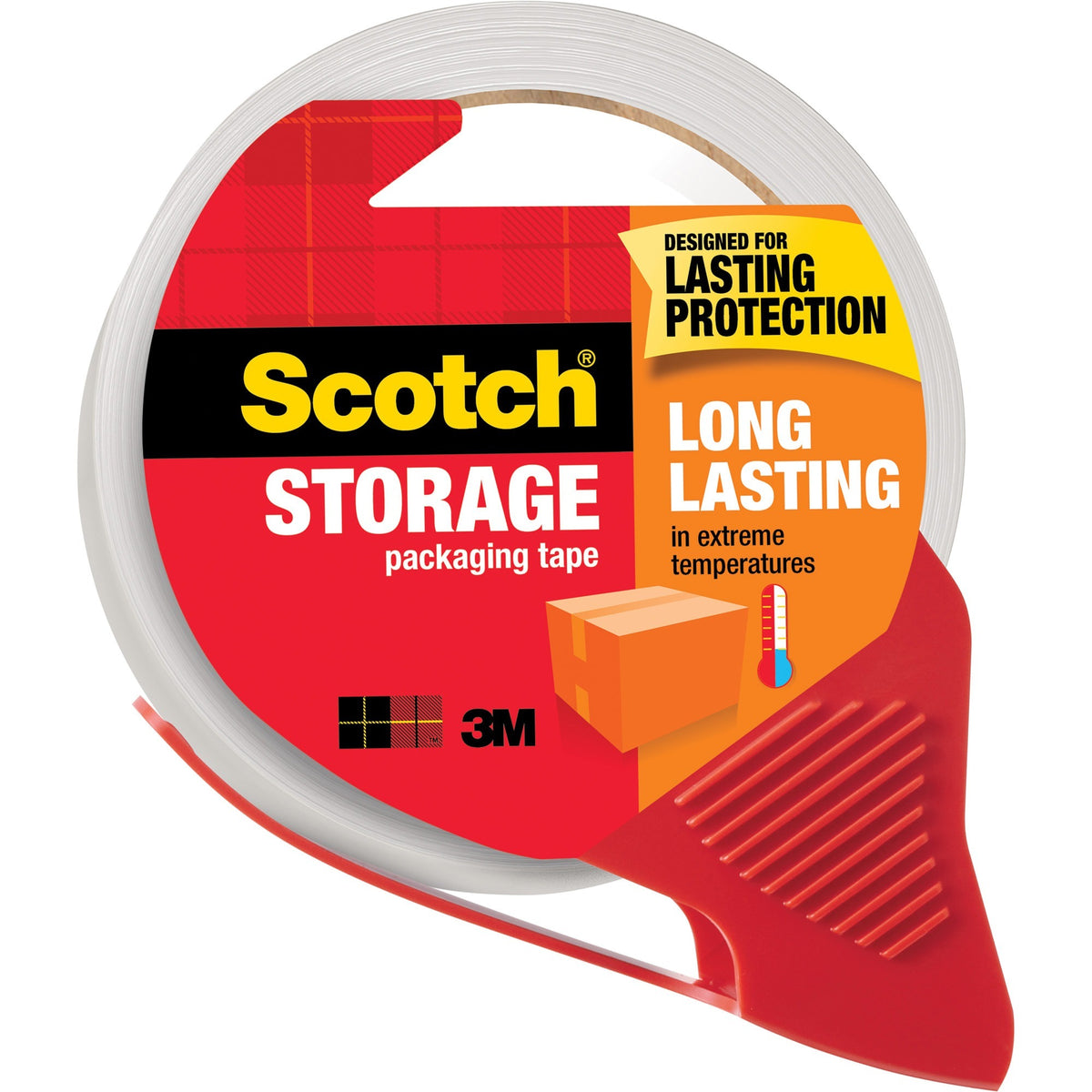 Scotch Long-Lasting Storage/Packaging Tape - 38.20 yd Length x 1.88" Width x 2.4 mil Thickness - 3" Core - Clear - Acryl