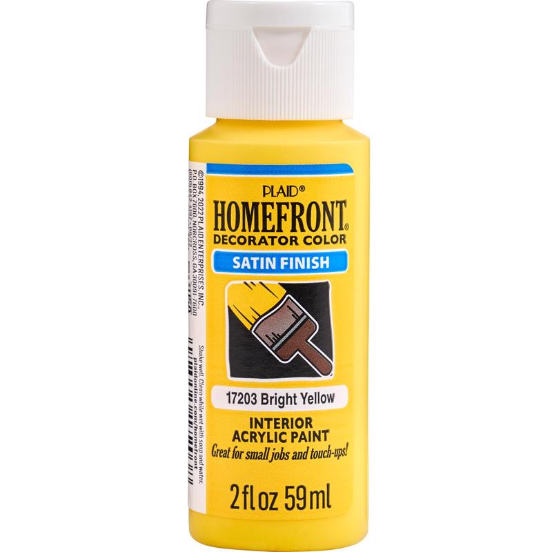 Homefront Satin Bright Yellow Hobby Paint 2 oz