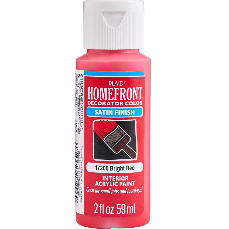 Homefront Satin Bright Red Hobby Paint 2 oz