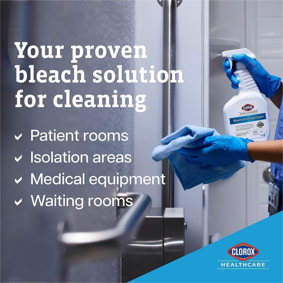 Clorox Healthcare Pull-Top Bleach Germicidal Cleaner - For Hard Surface, Nonporous Surface - Ready-To-Use - Liquid - 32