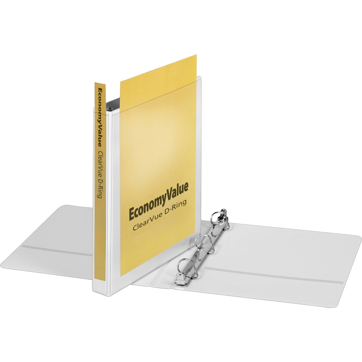 Cardinal® EconomyValue ClearVue Slant-D Ring Binder - 1" Binder Capacity - Letter - 8 1/2" x 11" Sheet Size - 240 Sheet
