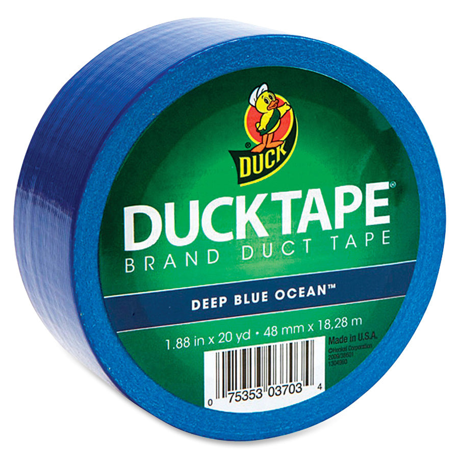 Duck Brand Brand Color Duct Tape - 20 yd Length x 1.88" Width - Blue - For Repairing, Color Coding, Packing, Crafting -