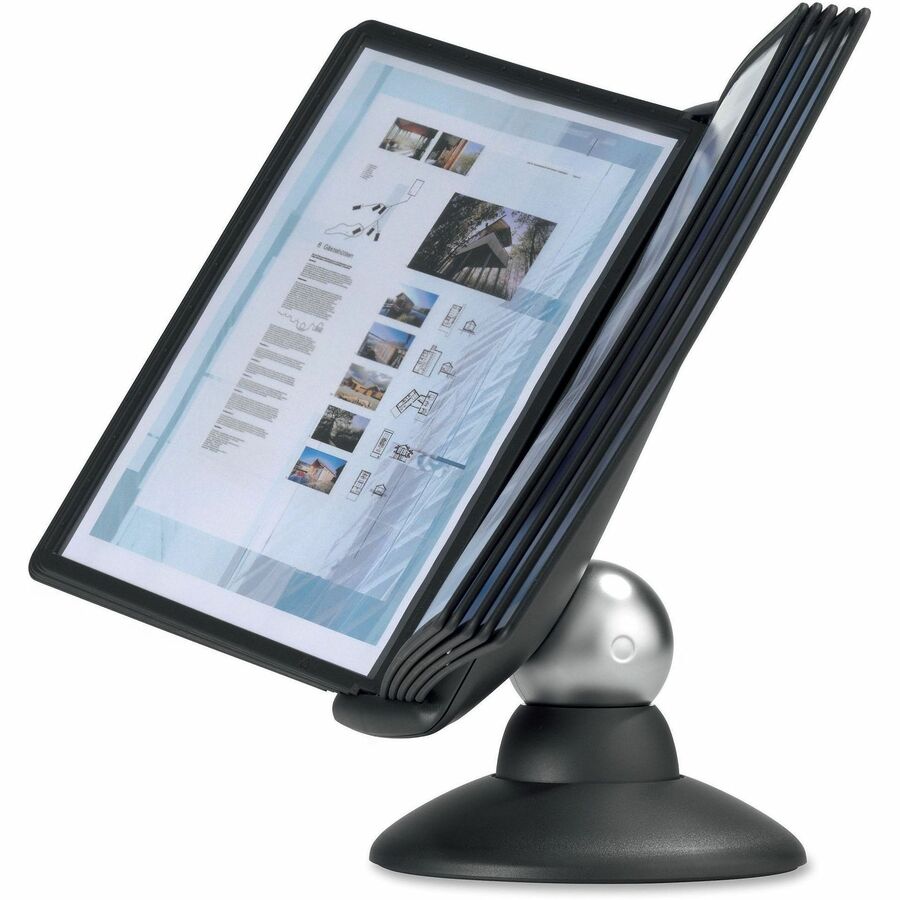 DURABLE Sherpa Motion Desk System - Desktop - 10 Panels - Support Letter 8.50" x 11" Media - 1 Each
