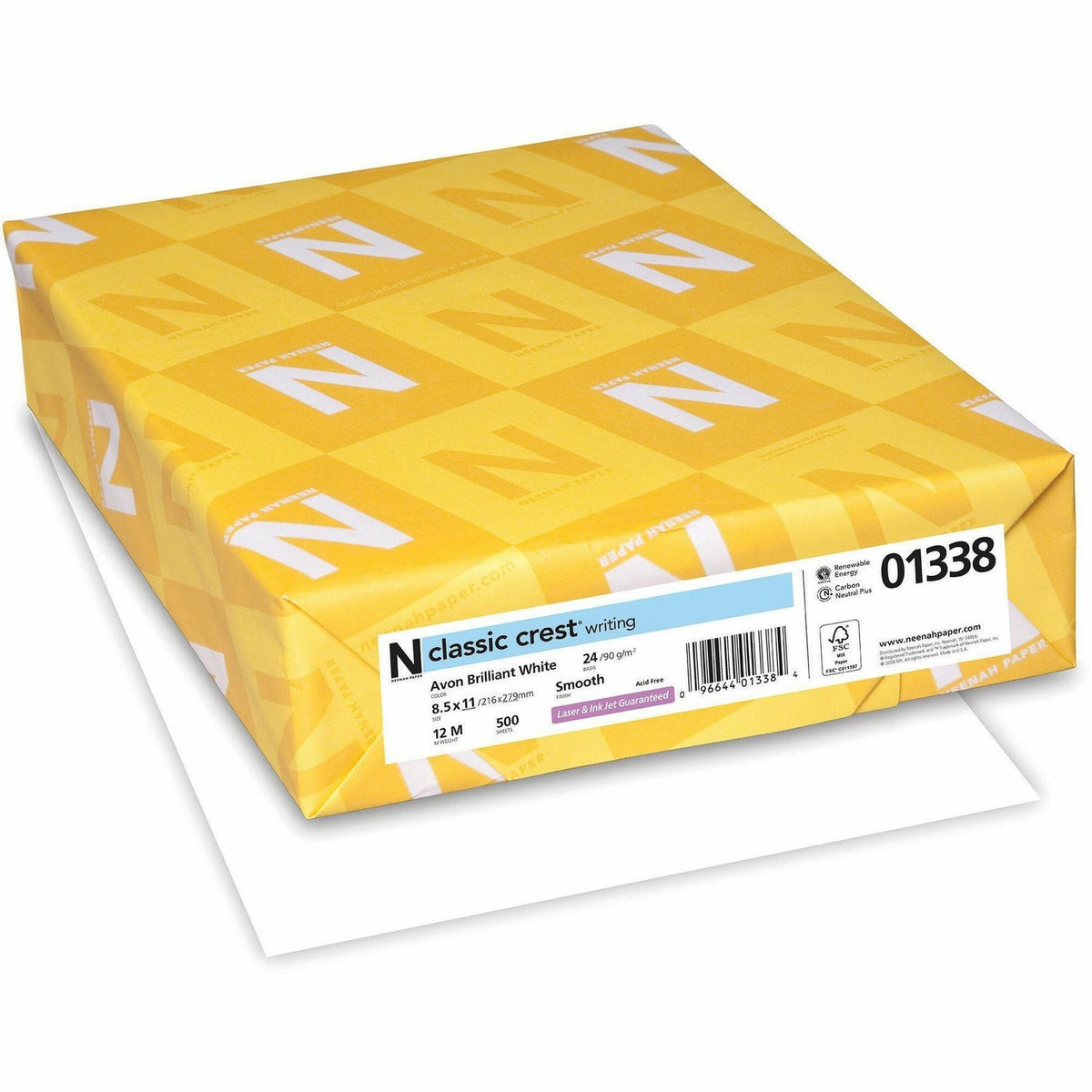 Classic Crest Classic Crest Writing Multipurpose Paper - 93 Brightness - Letter - 8 1/2" x 11" - 24 lb Basis Weight - Sm