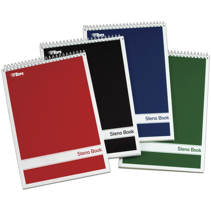 TOPS Gregg-ruled Steno Book - 80 Sheets - Wire Bound - 15 lb Basis Weight - 6" x 9" Sheet Size - 9" Height x 6" Width -