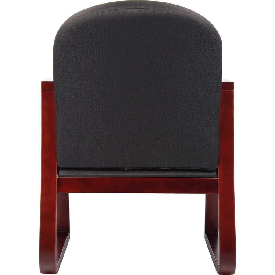 Boss Mahogany Frame Side Chair - Black - 1 Each