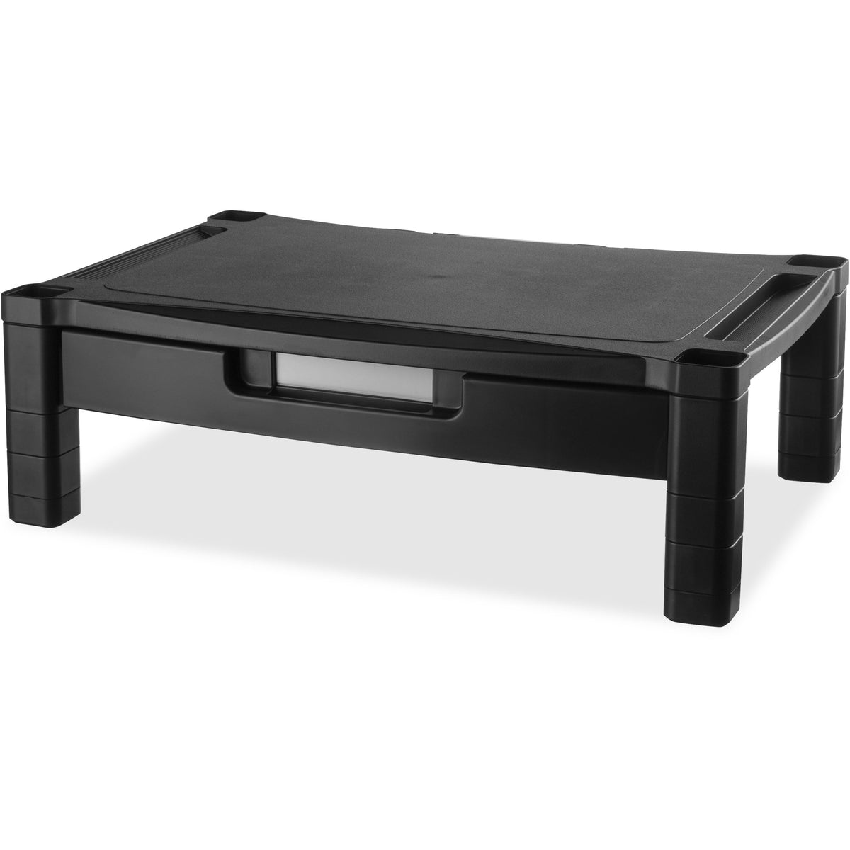 Kantek Extra-Wide Height-Adjustable Monitor Stand with Organizing Drawer - 50 lb Load Capacity - 6" Height x 13.25" Widt