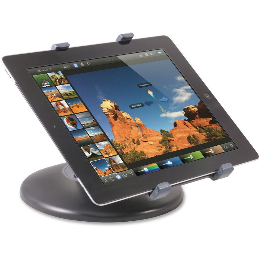 Kantek Adjustable Tablet Stand with Swivel Base - Horizontal, Vertical - 7.5" Height x 7.5" Width x 2.5" Depth - ABS Pla