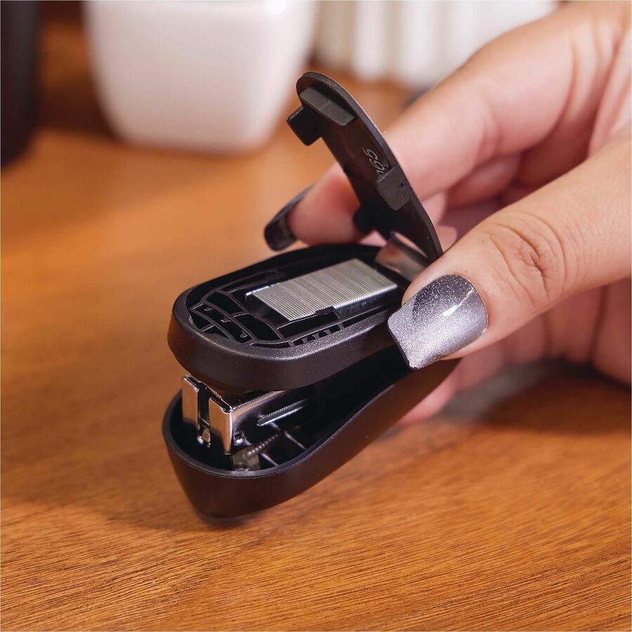 Swingline Tot Stapler - Staples Upto 12 Sheet of 20lb Paper - Holds Upto 50 Staple - Mini - Staple Size: 0.25" - Black -