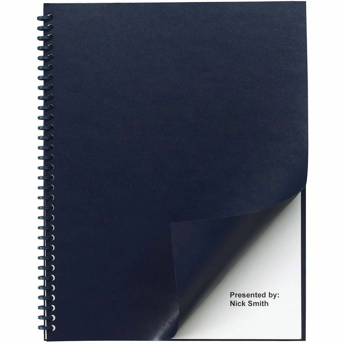 GBC Binding Presentation Covers - 11.3" Height x 8.8" Width - For Letter 8 1/2" x 11" Sheet - Square - Navy - Faux Leath