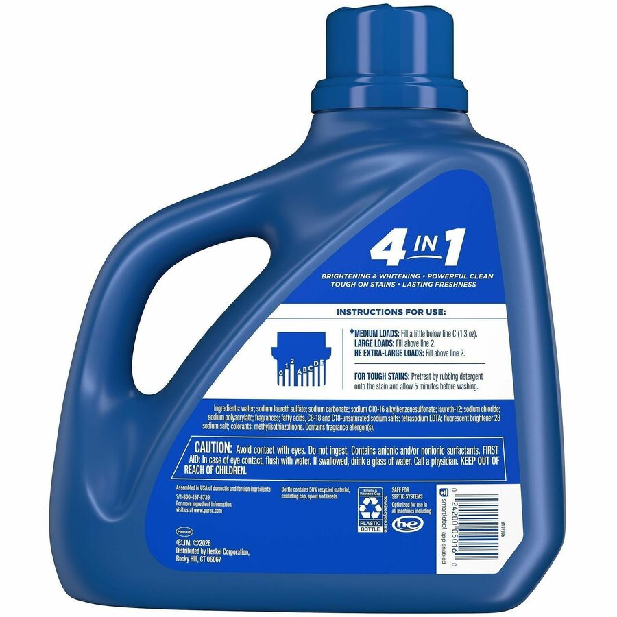Purex Ultra Laundry Detergent - For Clothing - Concentrate - Liquid - 149.8 fl oz (4.7 quart) - Mountain Breeze Scent -