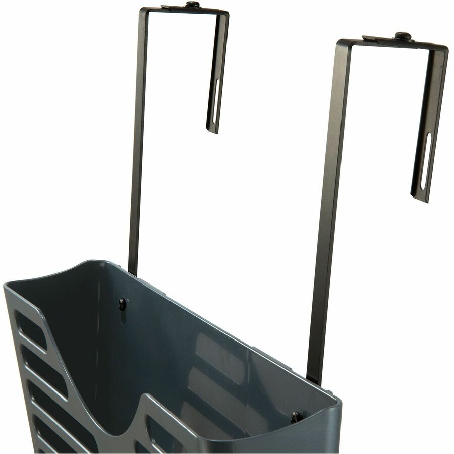 Lorell Partition Hangers - 7" Size - Metal - Black - 1 Pair