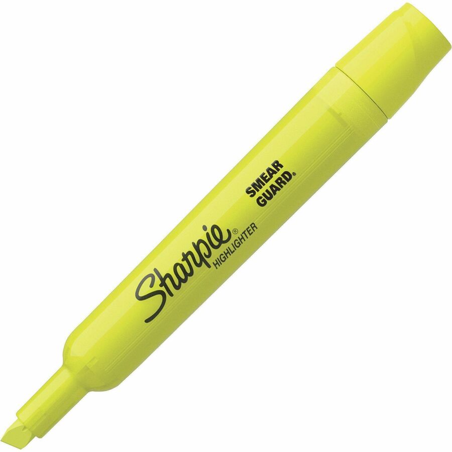 Sharpie Tank Highlighters Chisel Tip - Fluorescent Yellow Ink - 4 / Pack
