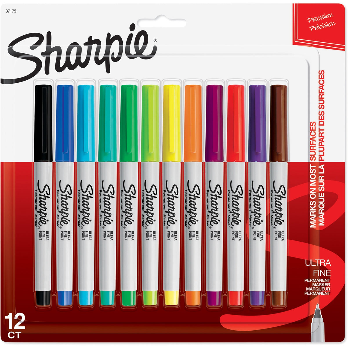Sharpie Ultra Fine Point Permanent Marker - Black, Red, Blue, Green, Brown, Orange, Purple, Lime, Yellow, Aqua, Berry, .