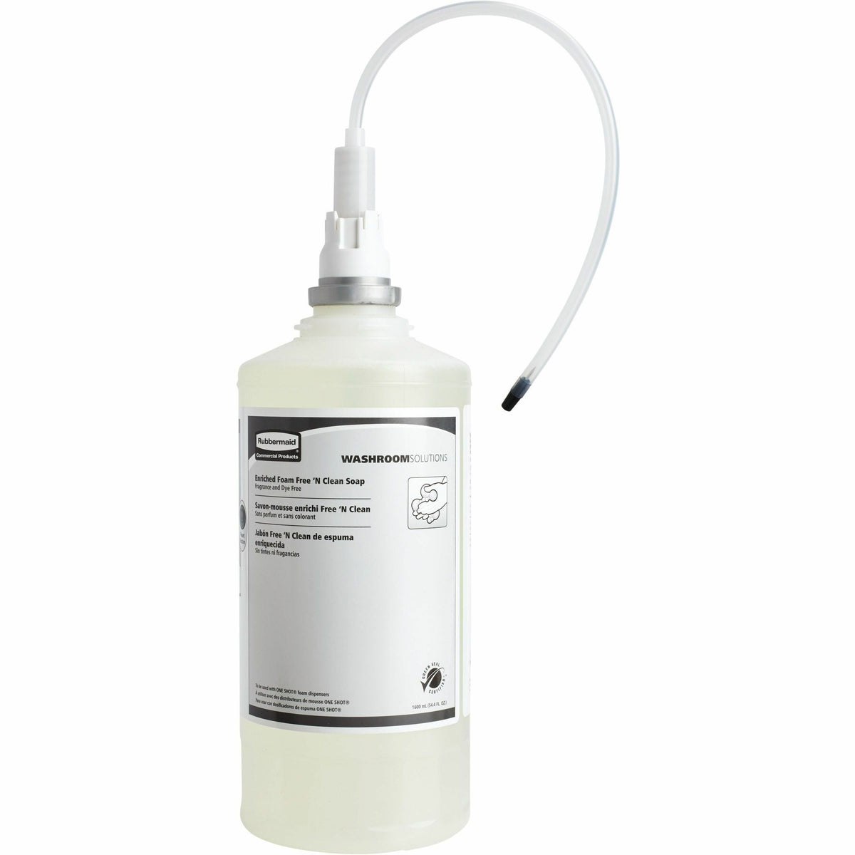 Rubbermaid Commercial Foam Free 'N Clean Soap Refill - Fragrance-free Scent - 1.69 quart - Hand - Clear - pH Balanced, D