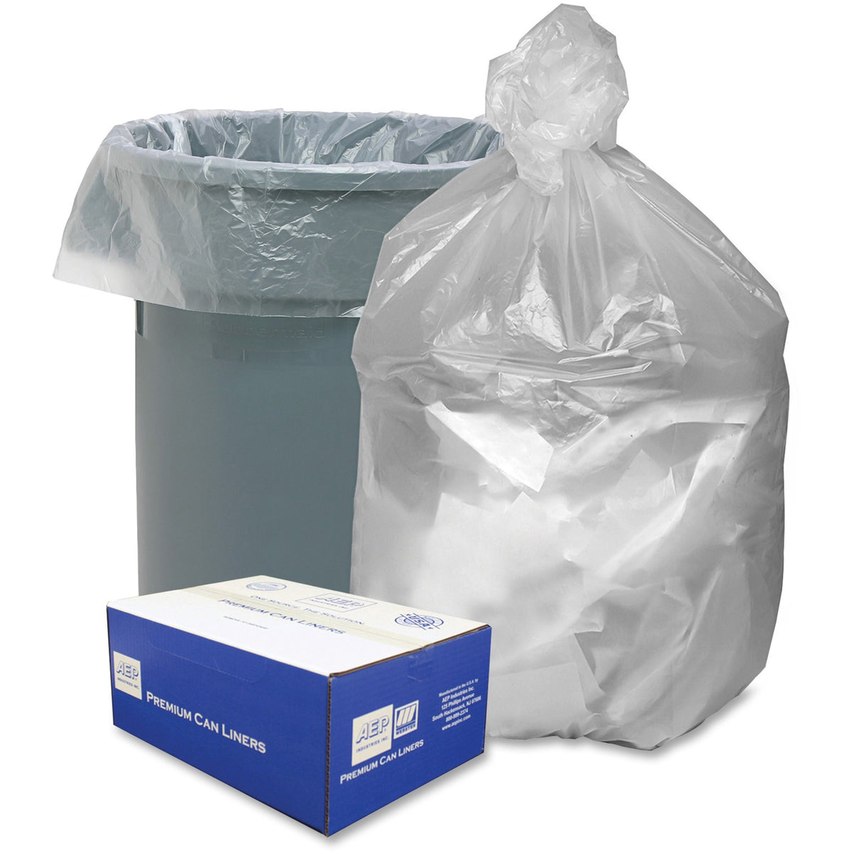 Berry High Density Commercial Can Liners - Medium Size - 30 gal Capacity - 37" Length x 30" Width x 0.31 mil (8 Micron)