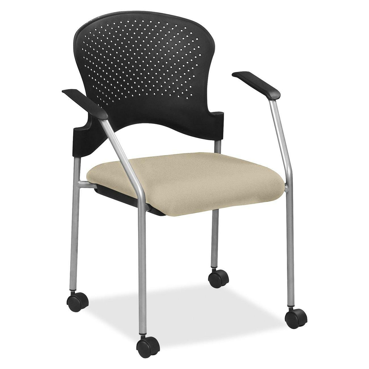 Eurotech breeze FS8270 Stacking Chair - Travertine Seat Color - Fabric Seat Material - Travertine Back Color - Gray Fram