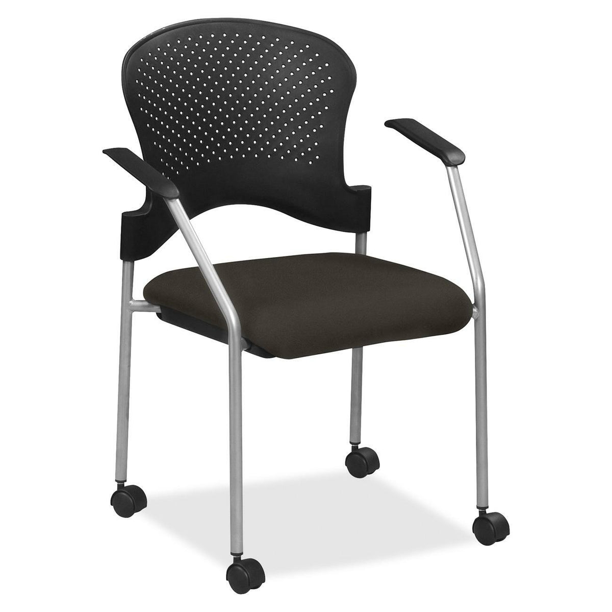 Eurotech breeze FS8270 Stacking Chair - Pepper Seat Color - Fabric Seat Material - Pepper Back Color - Gray Frame Color