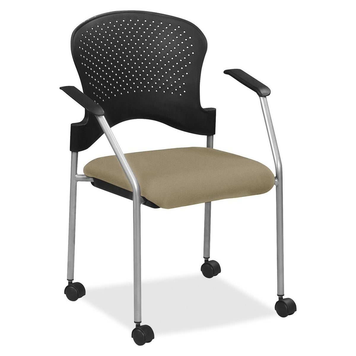 Eurotech Breeze Chair with Casters - Latte Seat Color - Fabric Seat Material - Latte Back Color - Gray Frame Color - Ste