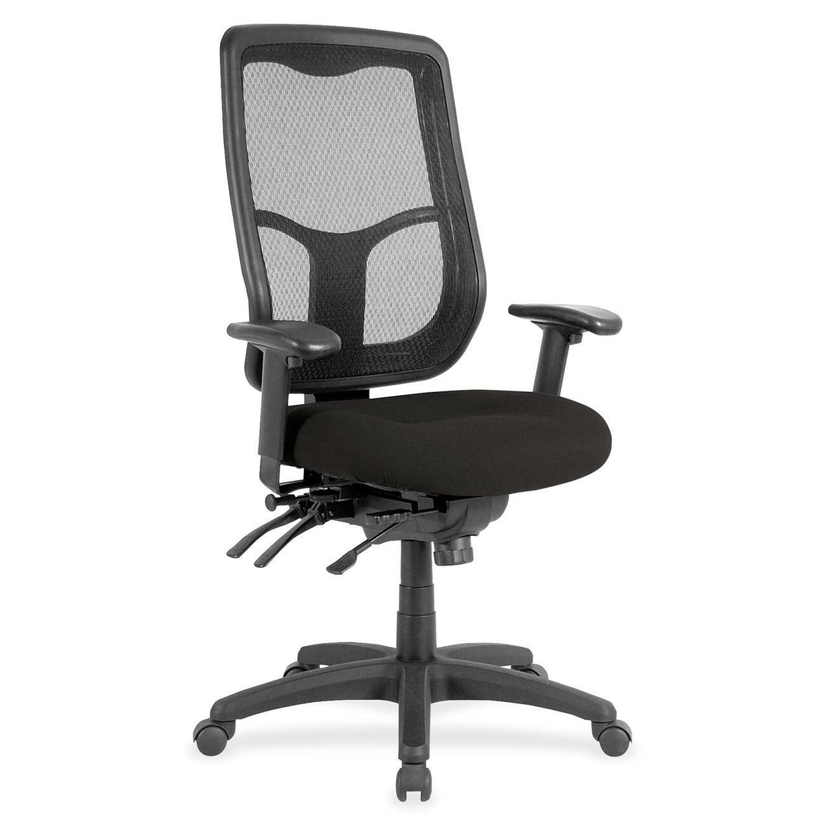 Eurotech Apollo High Back Multi-funtion Task Chair - Black Seat Color - Fabric Seat Material - 5-star Base - Perfection