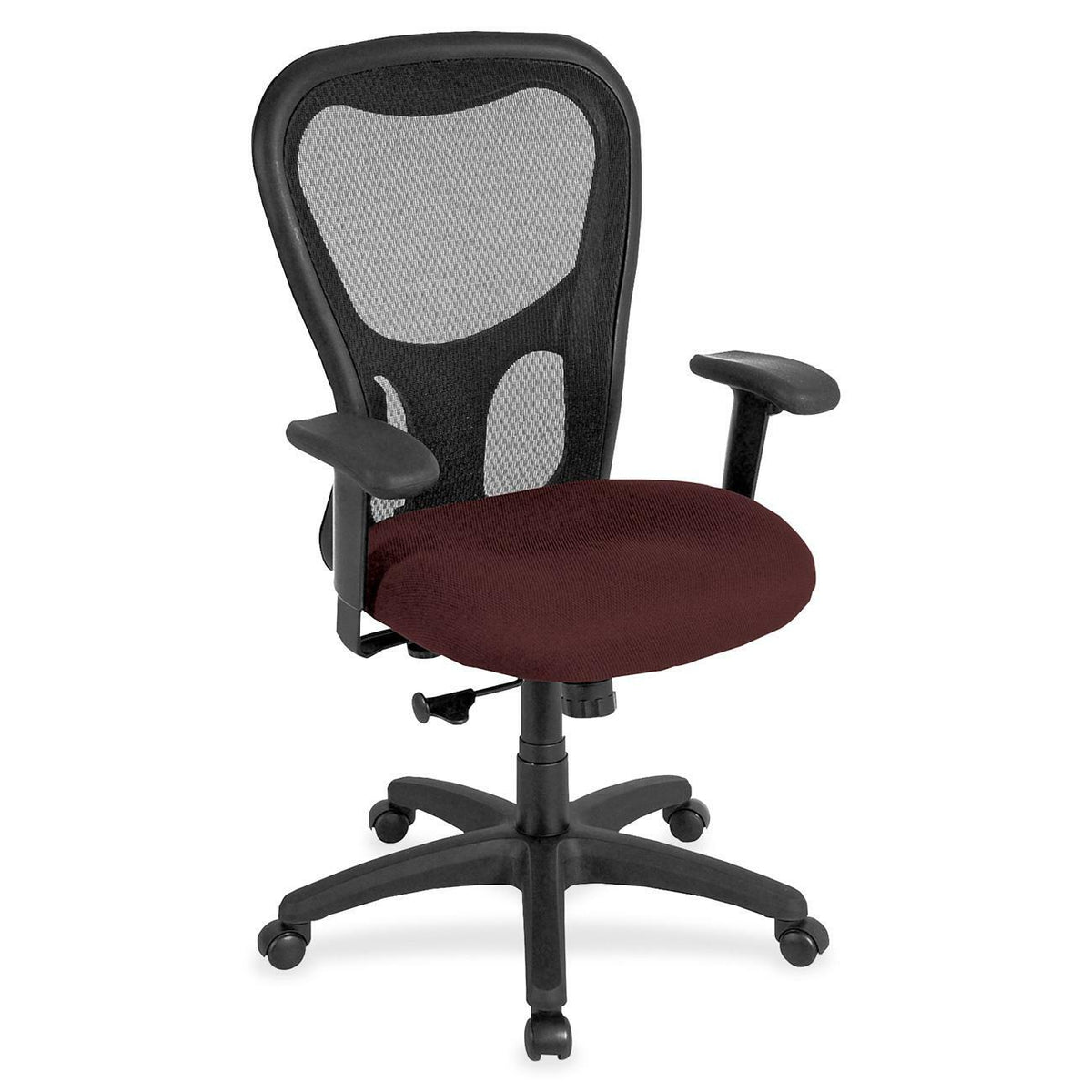 Eurotech Apollo Synchro High Back Chair - Burgundy Seat Color - Fabric Seat Material - 5-star Base - Perfection Burgundy