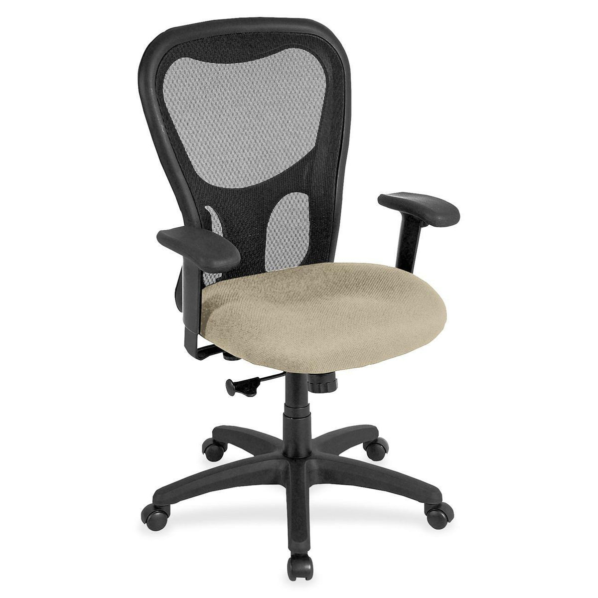 Eurotech Apollo Synchro High Back Chair - Travertine Seat Color - Fabric Seat Material - 5-star Base - Shire Travertine