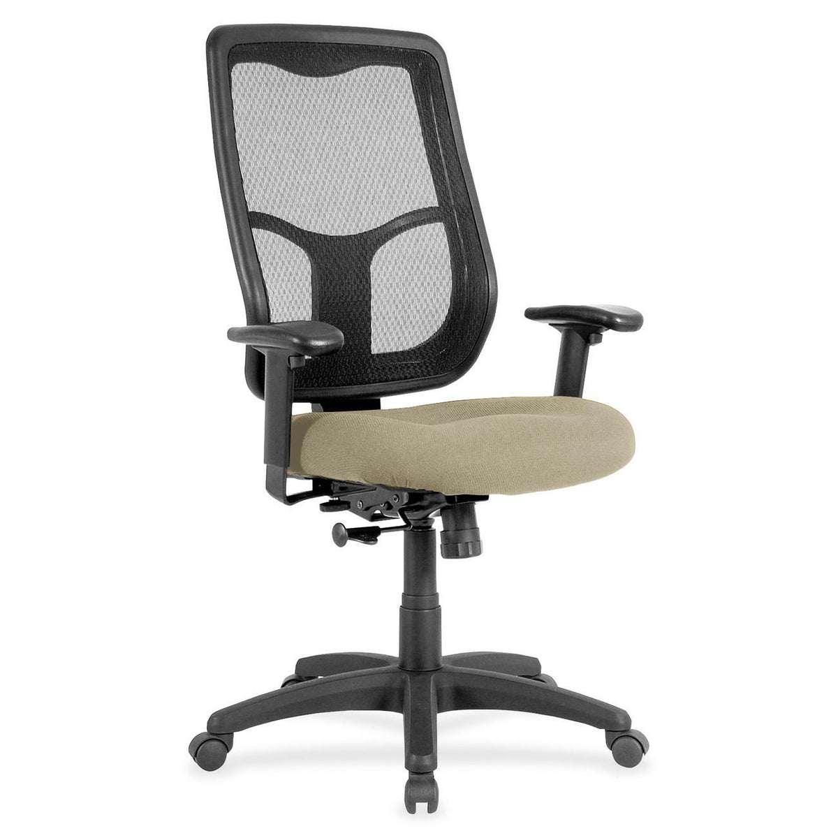 Eurotech Apollo High Back Synchro Task Chair - Pumice Seat Color - Fabric Seat Material - 5-star Base - Forte Pumice - 1