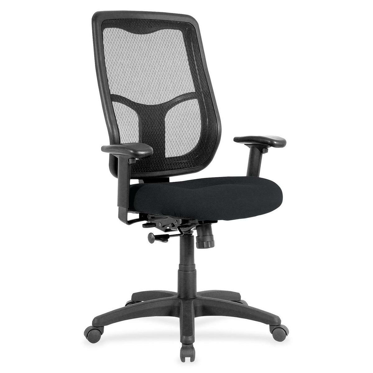 Eurotech Apollo High Back Synchro Task Chair - Ebony Seat Color - Fabric Seat Material - 5-star Base - Insight Ebony - 1
