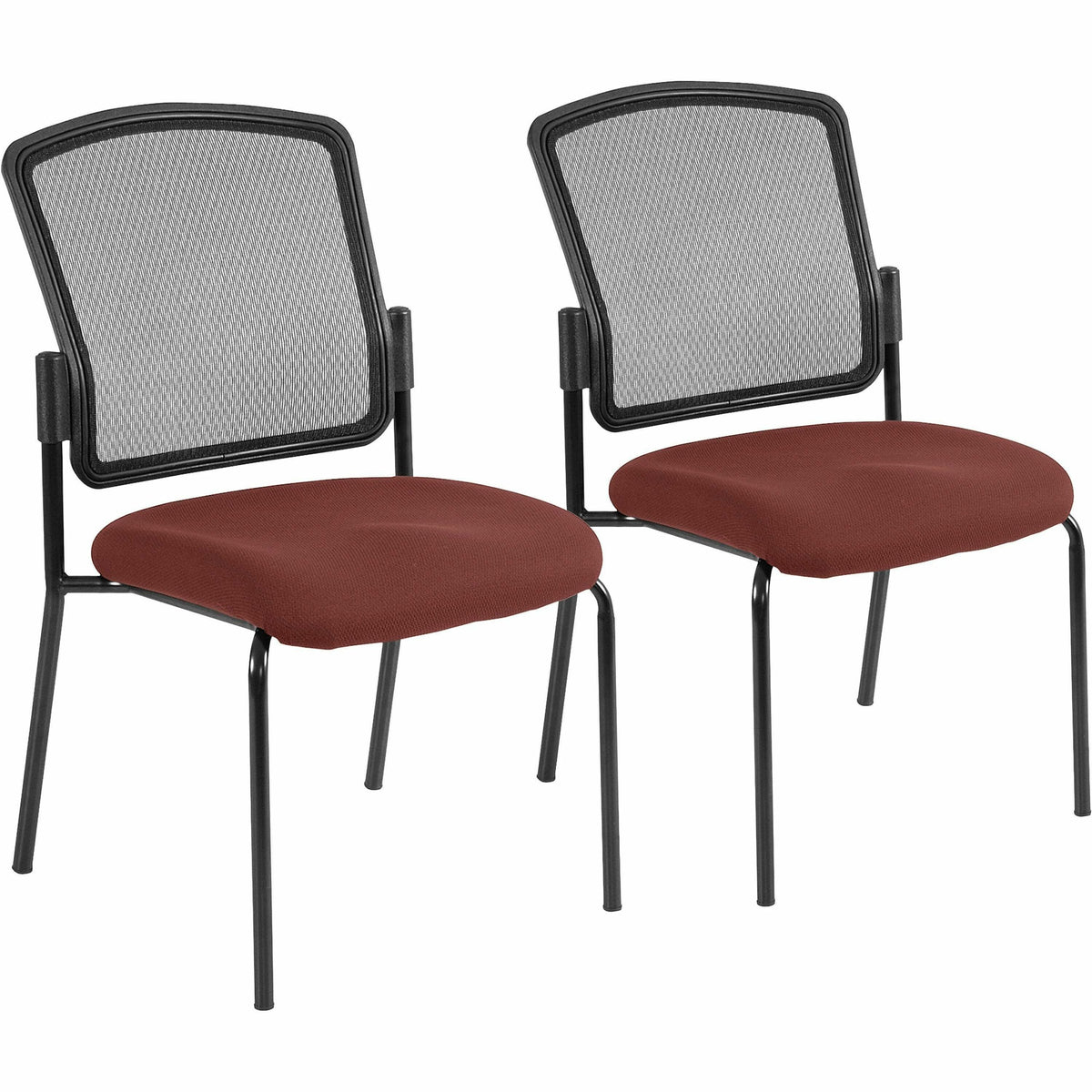 Eurotech Dakota 2 7014 Guest Chair - Cordovan Seat Color - Fabric Seat Material - Steel Frame Material - Four-legged Bas