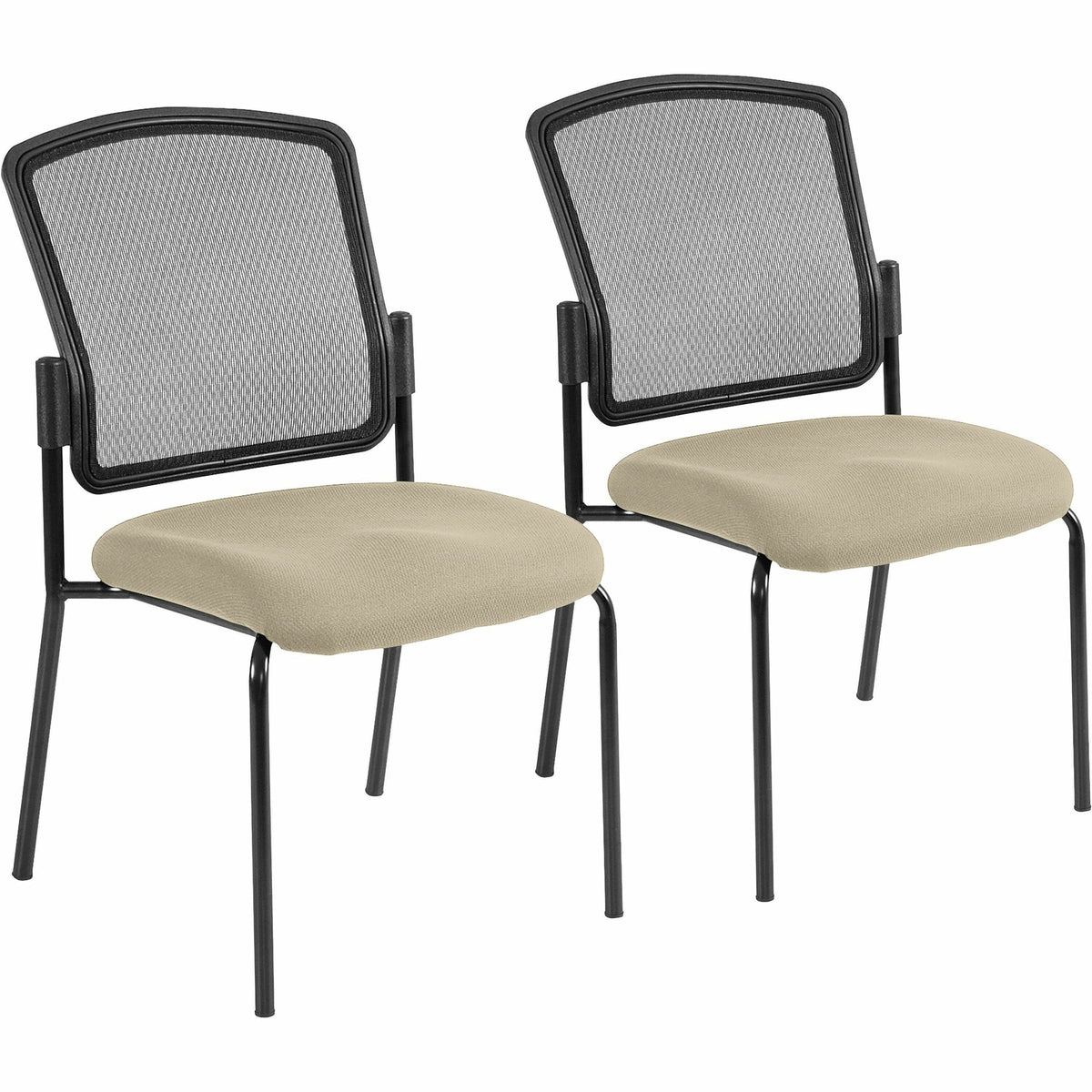 Eurotech Dakota 2 Guest Chair - Travertine Seat Color - Fabric Seat Material - Steel Frame Material - Four-legged Base -