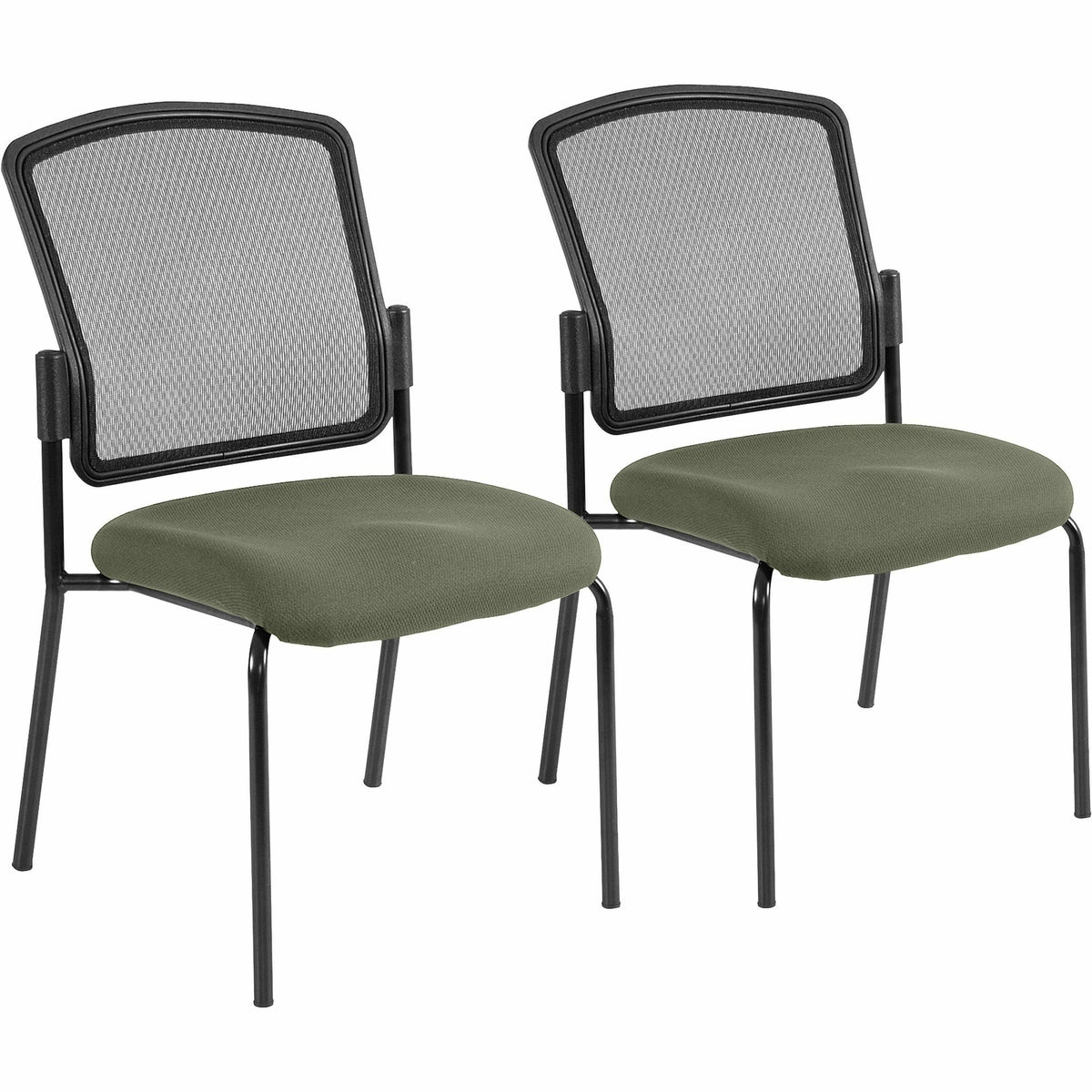 Eurotech Dakota 2 Guest Chair - Sage Seat Color - Fabric Seat Material - Steel Frame Material - Four-legged Base - Shire