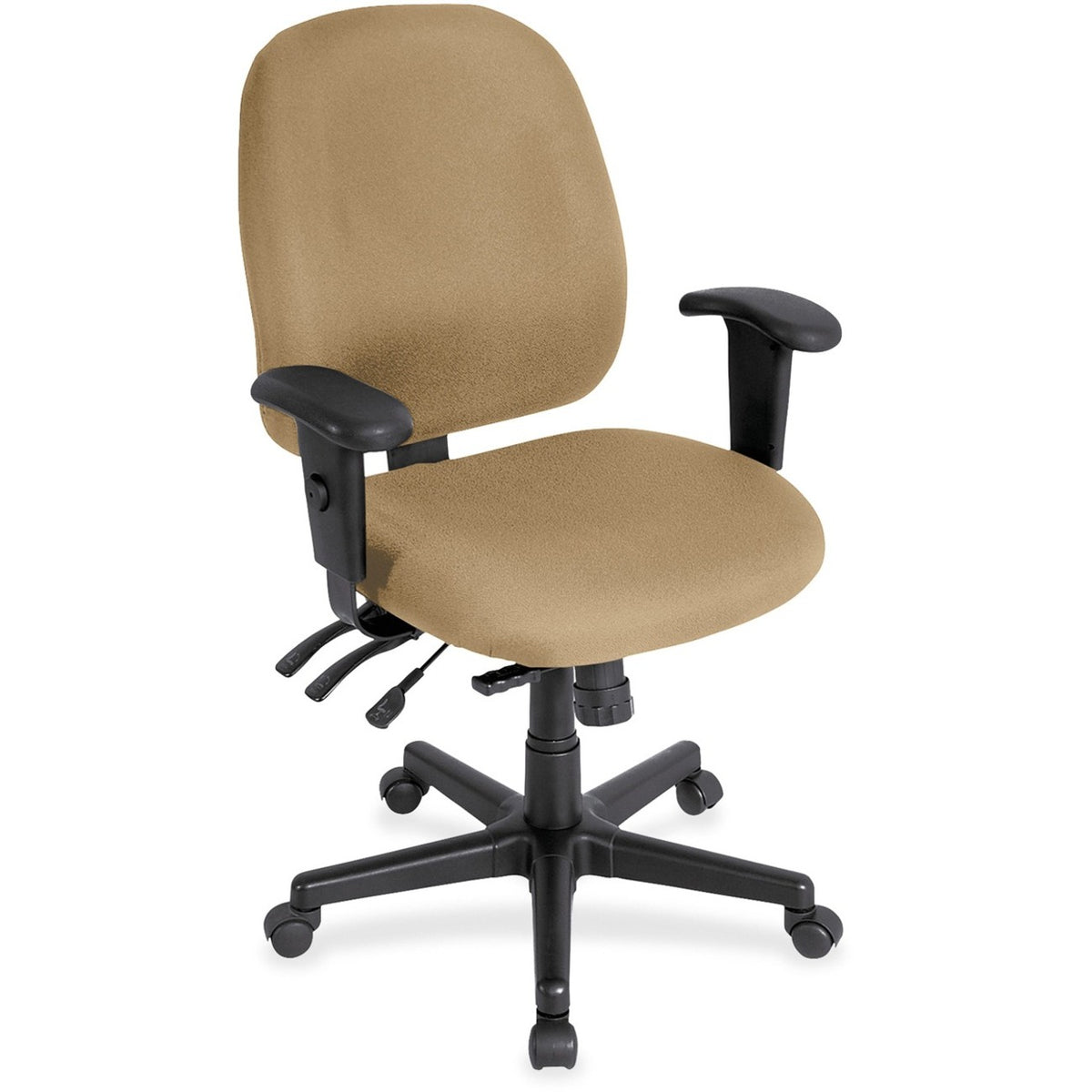 Eurotech 4x4 Task Chair - Beige Seat Color - Fabric Seat Material - Beige Back Color - Fabric Back Material - Black Fram