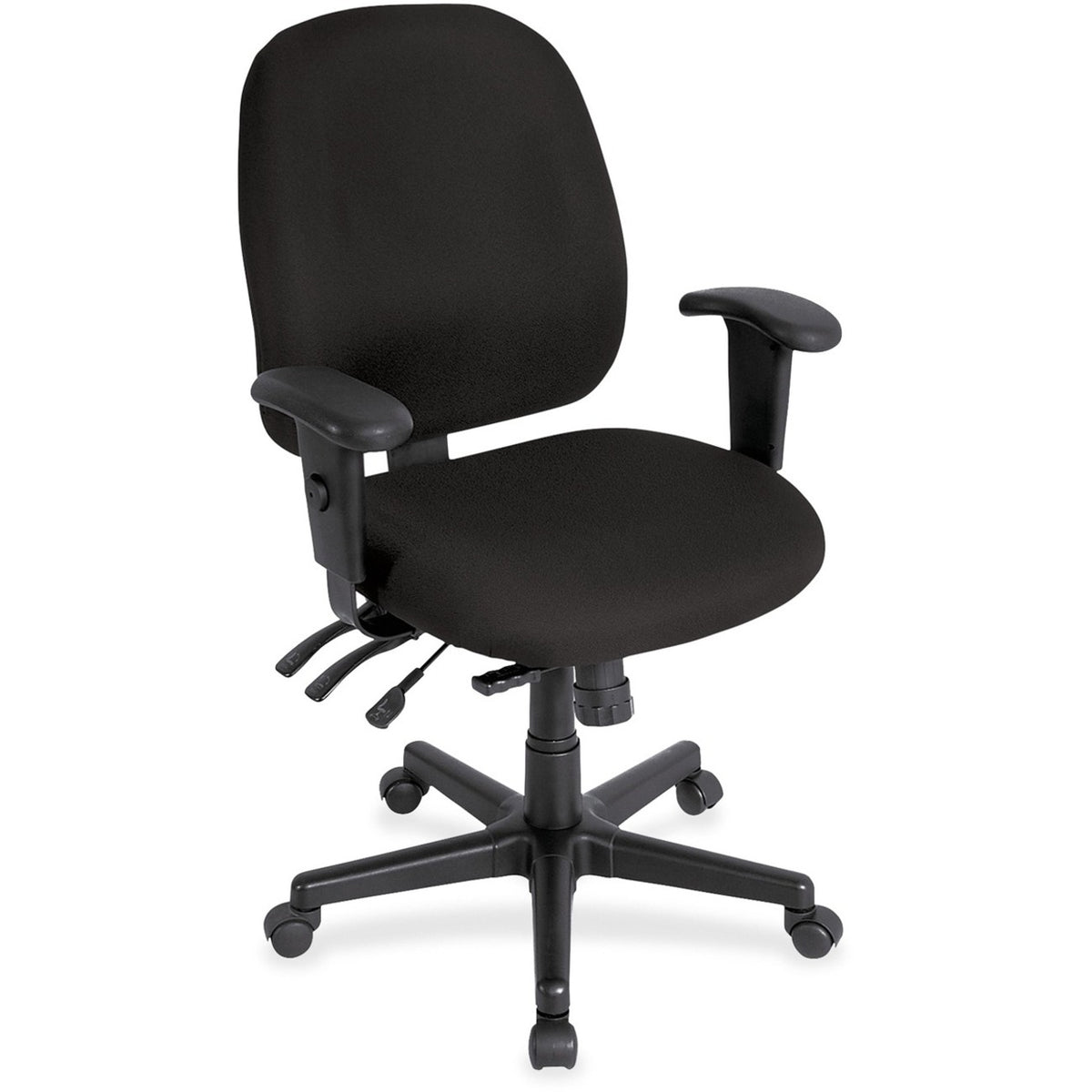 Eurotech 4x4 Task Chair - Black Seat Color - Fabric Seat Material - Black Back Color - Fabric Back Material - 5-star Bas