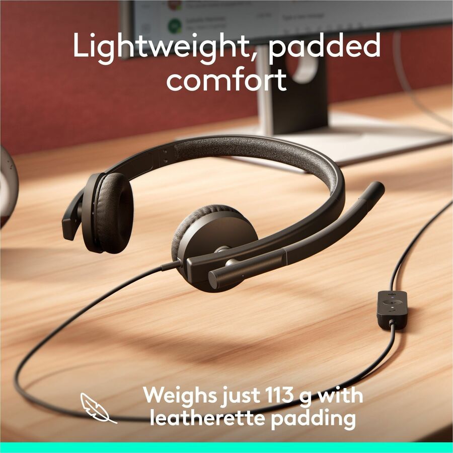 Logitech USB Headset Stereo H570e - Stereo - USB - Wired - 31.50 Hz to 20 kHz - Over-the-head - Binaural - Supra-aural