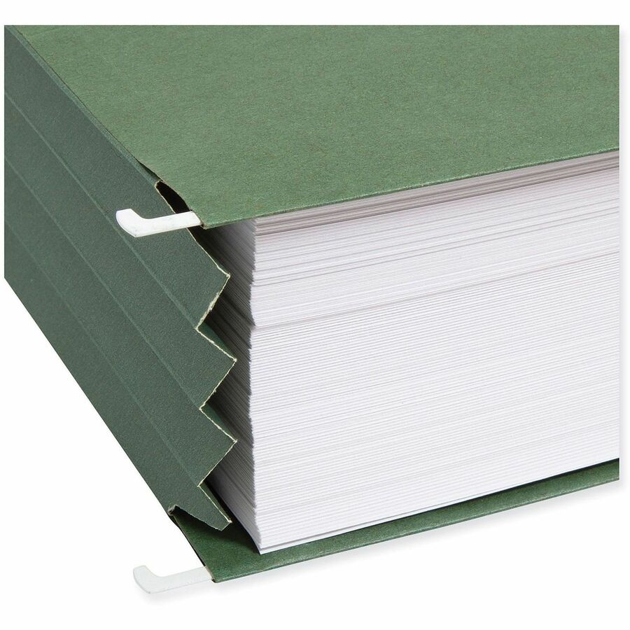Smead Letter Recycled Hanging Folder - 8 1/2" x 11" - 3 1/2" Expansion - 11 pt. - Standard Green - 10 / Box