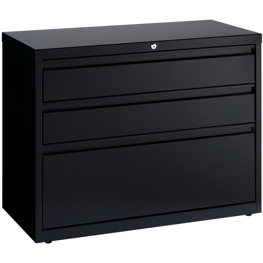 Lorell 36" Box/Box/File Lateral File Cabinet - 36" Width x 18.6" Depth x 28" Height - 3 x Drawer(s) for Box, File - A4,