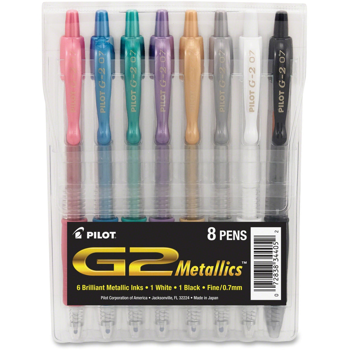 G2 Premium Gel Ink Retractable Pens - Fine 0.7mm Point Size - Retractable - Pink, Blue, Green, Purple Pigment-based Ink