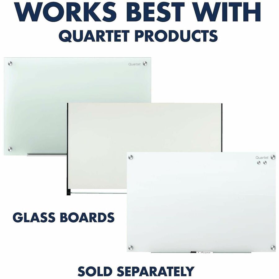 Quartet Large Glass Board Magnets - 6 / Pack - Clear