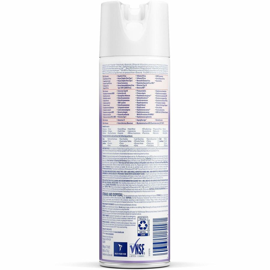 Professional Lysol Lavender Disinfectant Spray - For Multipurpose - 19 oz (1.19 lb) - Lavender Scent - 1 Each