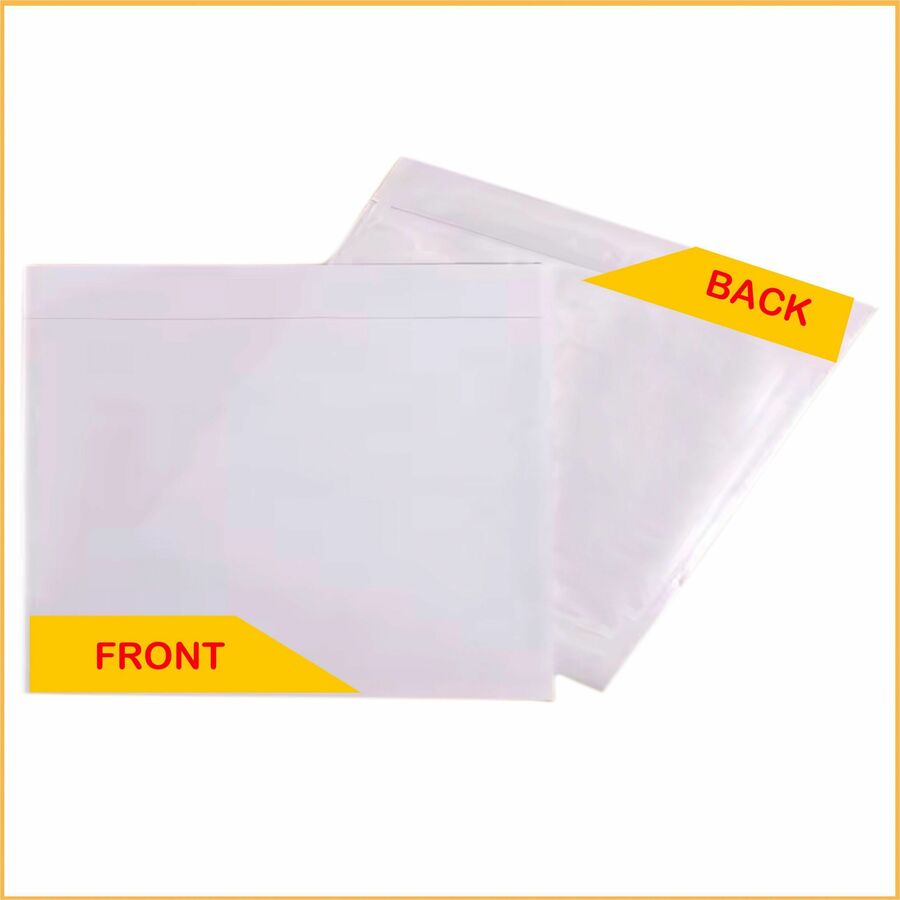 Sparco Plain Back 7" Envelopes - Packing List - 7" Width x 5 1/2" Length - 70 g/m² - Self-adhesive Seal - White - 1 Box