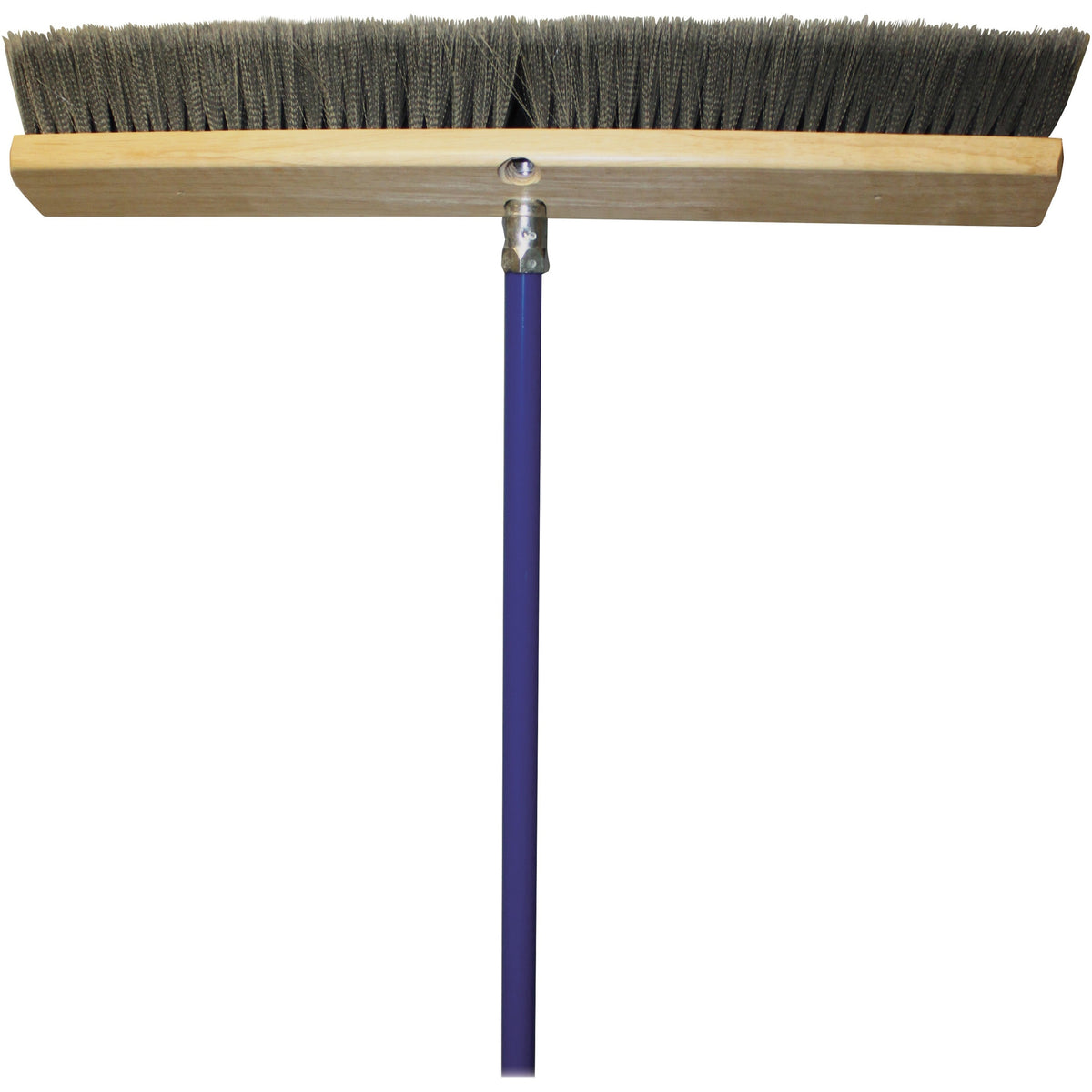 Genuine Joe All-Purpose Sweeper - Polypropylene Bristle - 24" Handle Width x 60" Handle Length - Metal Handle - Gray - 1