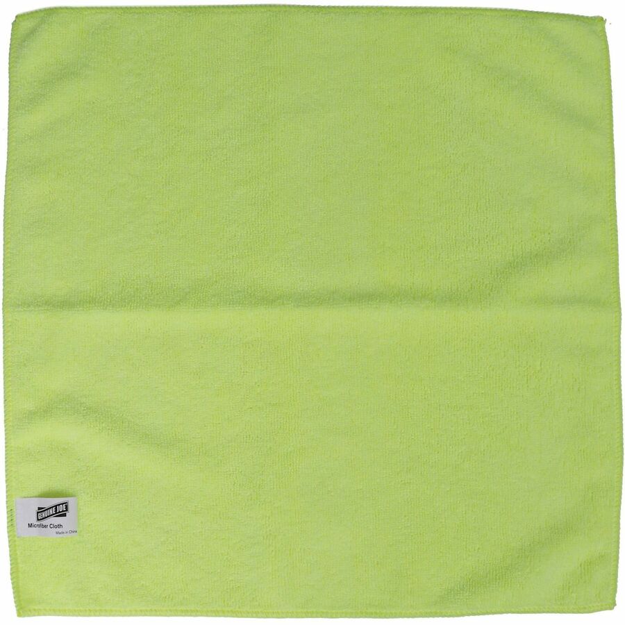 Genuine Joe General-purpose Microfiber Cloth - For General Purpose - Cloth - 16" Length x 16" Width - Durable - Yellow -